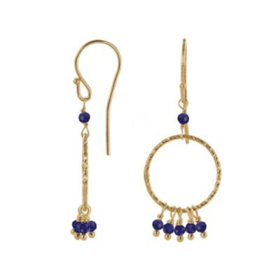 pendientes artesanales circulo lapizlazuli pendientes artesanales circulo lapizlazuli